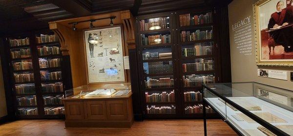 A selection of Ellen G. White's personal Library is on display