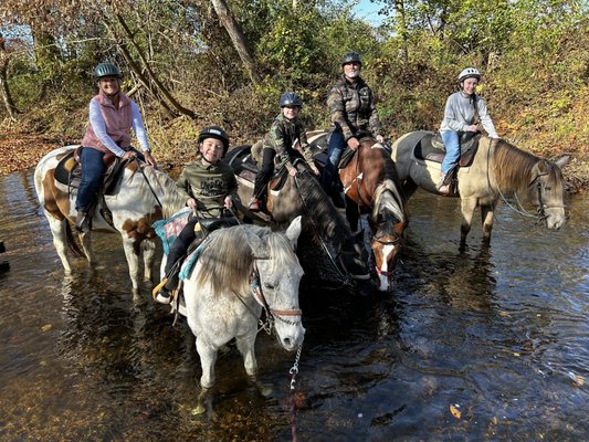 Our crew letting the horses drink.