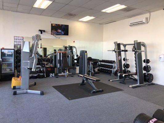 Strength and conditioning equipment always available for members!