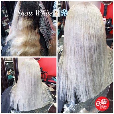 #snowwhite #btifulhair #classysalonrocks #shoutouttostephanie #makeyourappointments #cologuru #weloveourcustomers