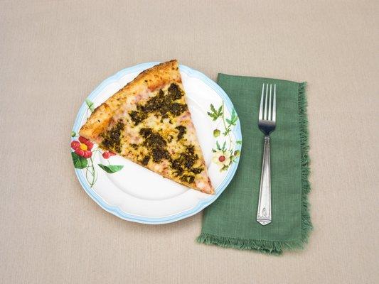 Pesto Slice with Fresh Garlic.