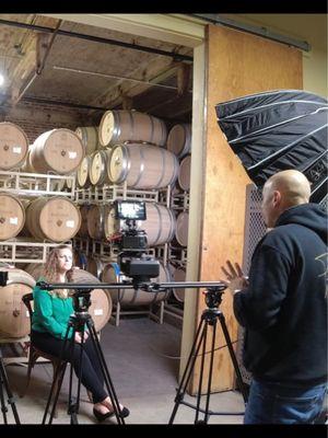 Bts in Vina Ca with the Regional Film commissioner Sabrina Jurisich