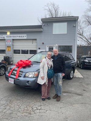 Us with our new toyota.