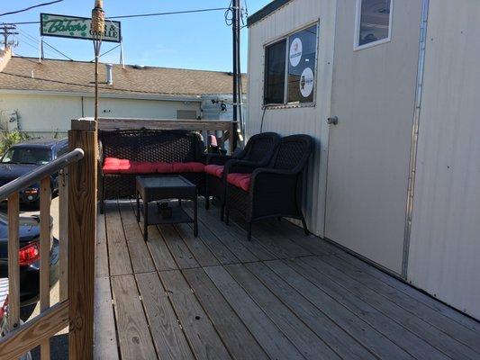 Quick Shot of our deck with the new patio furniture!