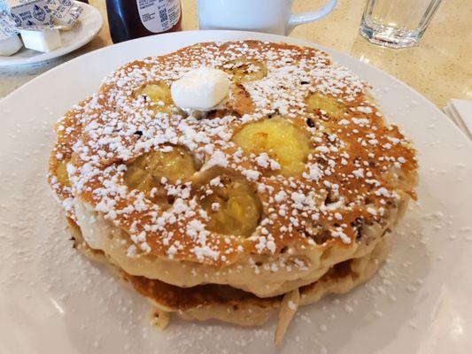 Banana Chip Crunch Pancakes