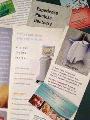 Dental Technology featured includes a computerized pump for local anesthesia. Getting numb with comfort is possible!