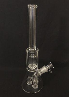 13" TRIPLE TO SINGLE UFO PERCOLATOR GLASS WATER PIPES - SGCU#31