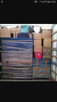 Truck is well packed and furniture protected to insure no damage during transit.