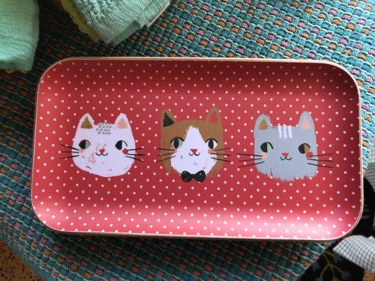 Wooden Cat Tray