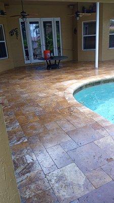 In Progress Pool Deck Power Washing Project- Finished Photos Coming Soon!