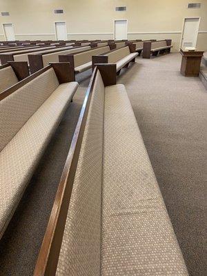 WE CLEAN CHURCH PEWS