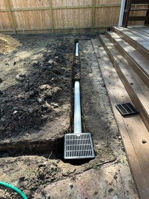 New Drainage system installation