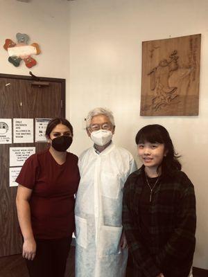 Me with Dr. Liao and nurse