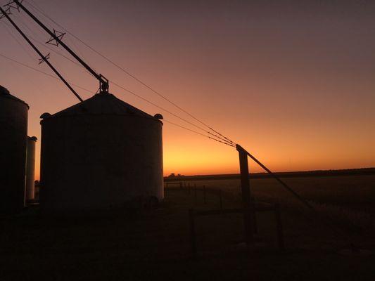 Beautiful view of the sunset showing the nights full colors