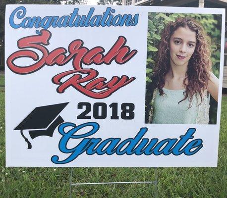 Custom Graduation signs full digital printed. corx sign 18-24 or for business