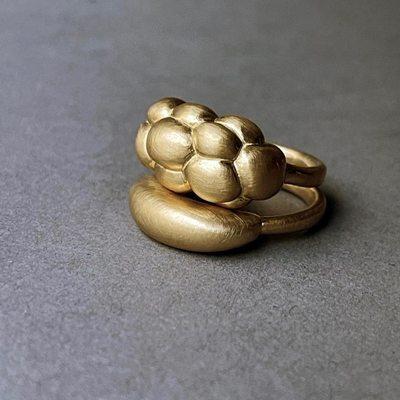 Handmade 18k rings from artist Christina Odegard.