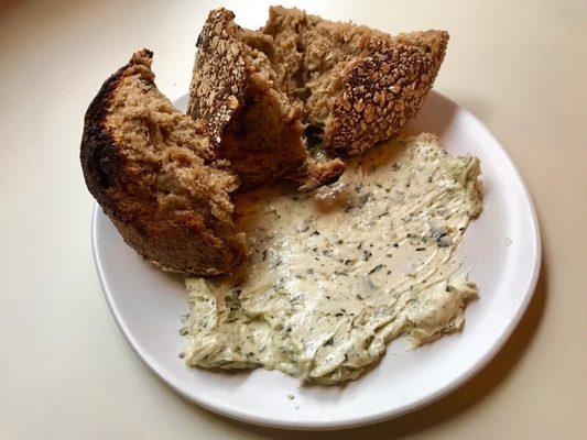 Sweet Potato Bread and Burned Leaf Butter