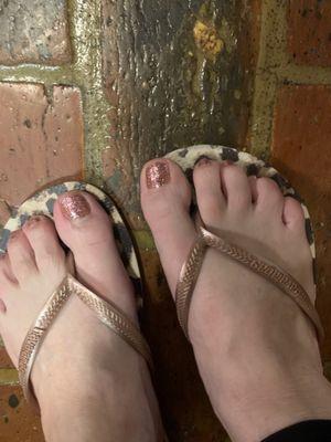 Rose gold toes