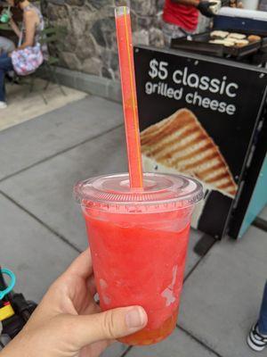 Watermelon with mango boba