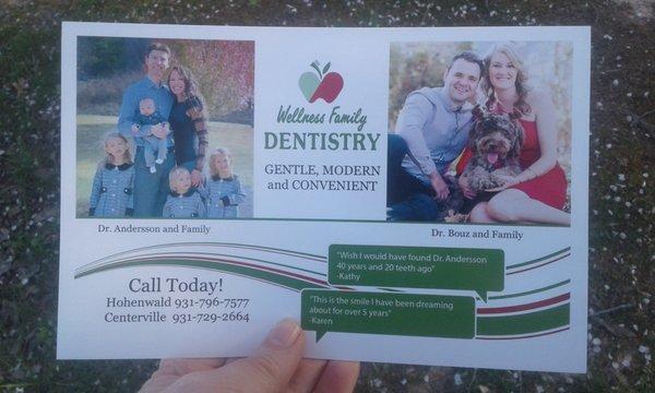 Thanks for the great service. I have found my new family dentist. He is great, office is clean and friendly, his team is amazing!!!