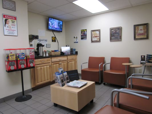 Our customer lounge with free Wi-Fi and refreshments.