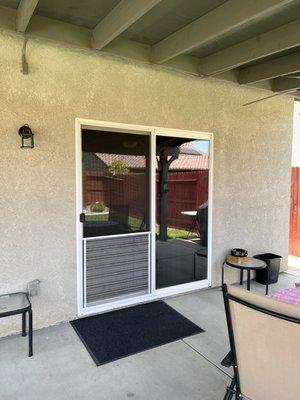 Home Window Tint on sliding glass doors.