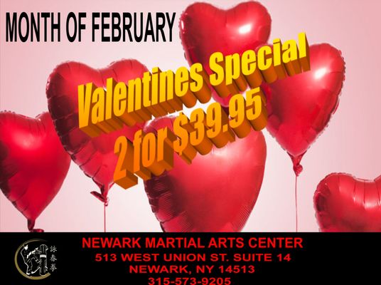 Kick it with us at the Newark Martial Arts Center and make your Month of  Valentine's special and memorable.