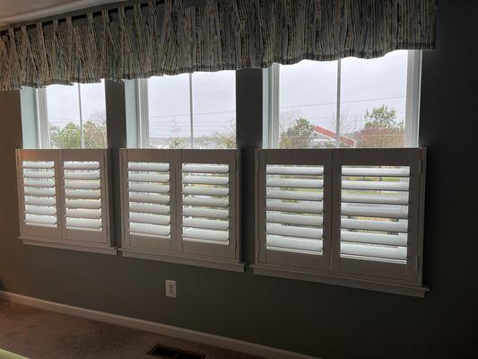 Primary bedroom shutters.