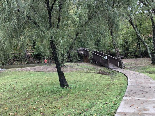 Walking paths near river