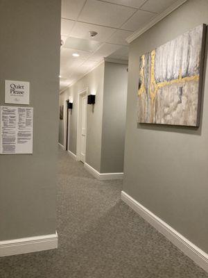 Hallway to the treatment rooms