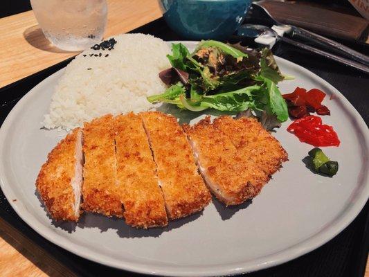 chicken katsu (curry comes in a small bowl on the side)