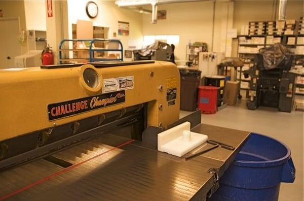 Finishing and Binding Production area at Minuteman Press, Berkeley, California