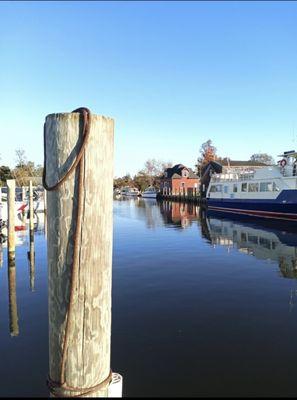 Dock by fire island ferry station