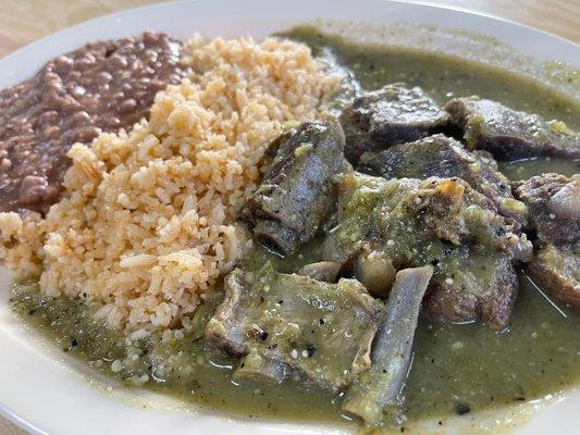 Chile Verde plate