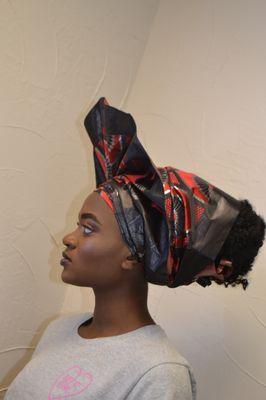 Gele Head Wrap and makeup