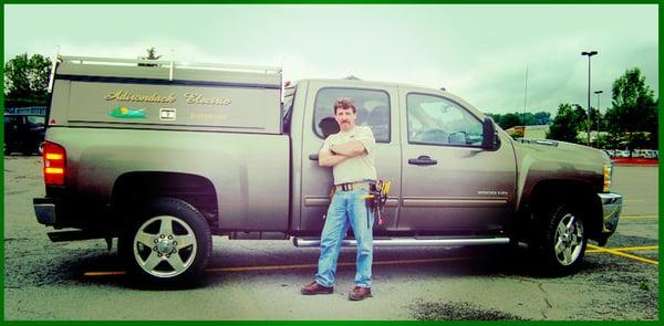 Dave with new service truck