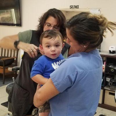 Little boys haircut