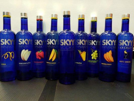 SKYY vodka flavors