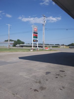 Street sign Phillips 66 fuel