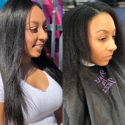 Traditional sew in weave