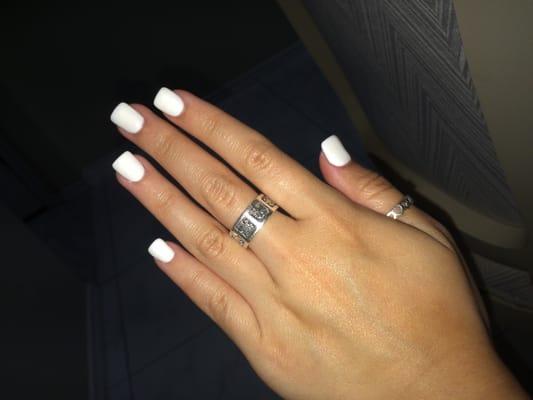 Matte white nexgen nails! I'm so in love!