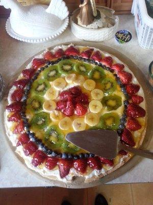 Fruit pie with Orange glaze, to keep those desserts on the healthy side. Fruits can be modified, $25.00