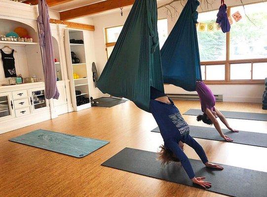 Slow flow aerial yoga