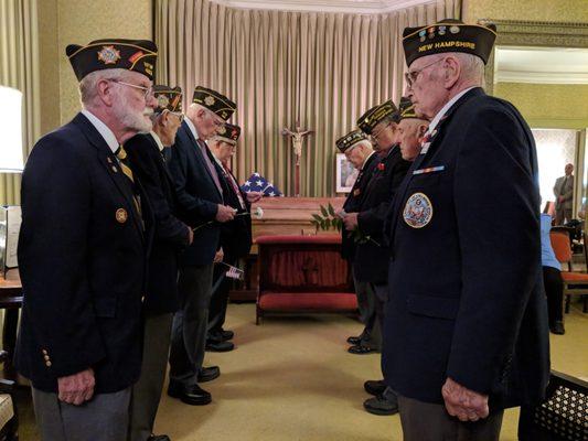 VFW Post #483 paying final tribute to fallen comrade Master Sergeant Richard A. McDonald. Always Faithful.