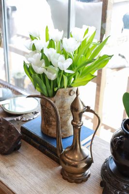 We love repurposing unique vessels as vases.