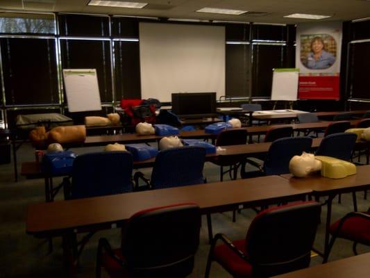 cvs pharmacy conference room, ready for cpr clas