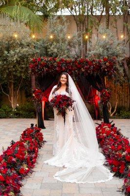 Ceremony site and the most amazing bridal bouquet