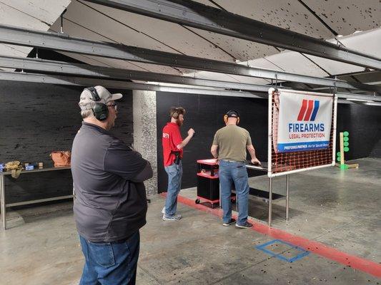 Active shooting range.