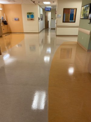 After
  / Vinyl floor waxing