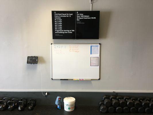 Digital WOD display with leaderboards, instructional videos, and more!